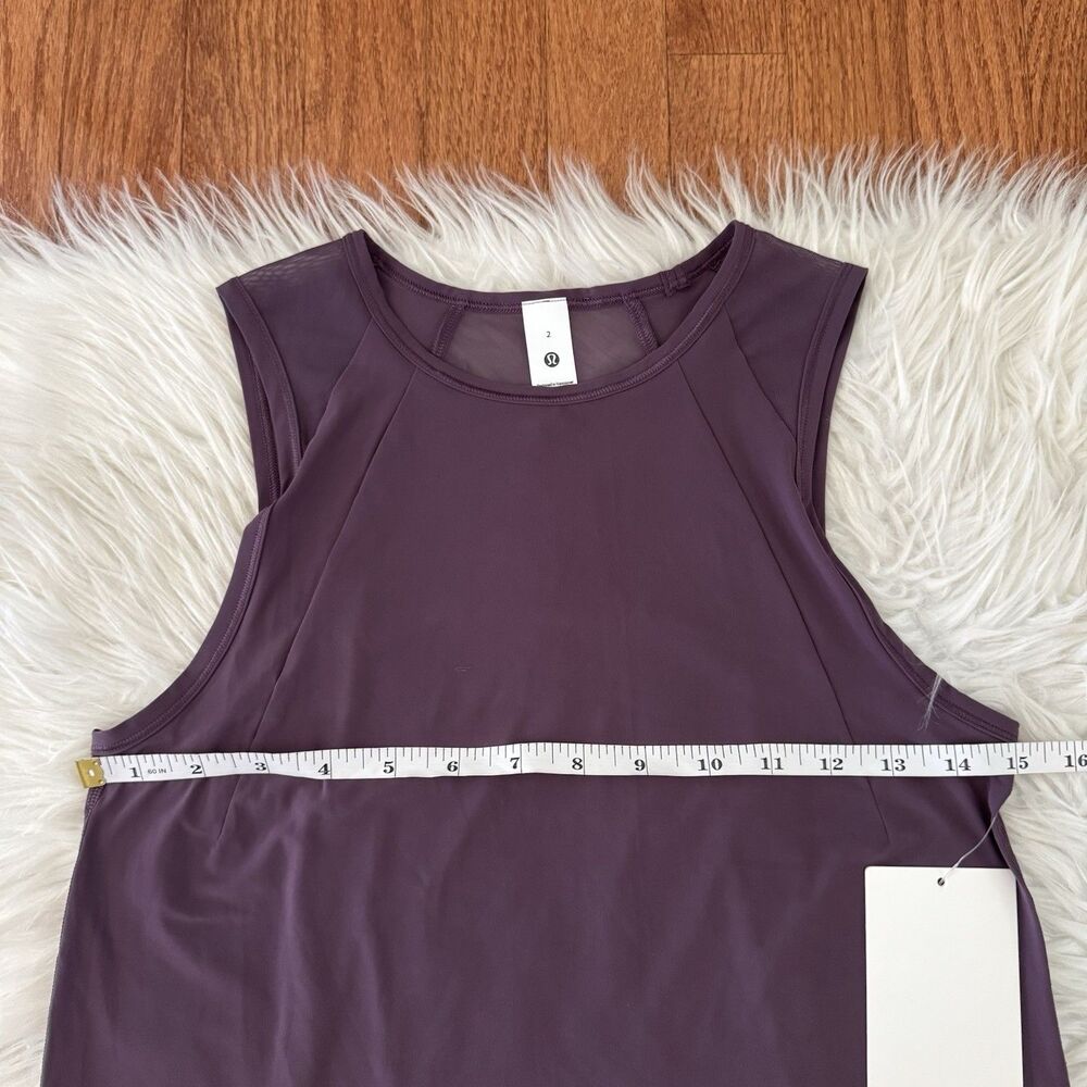 Lululemon Sculpt Cropped Tank Women’s Size 2 Flowy Grape Thistle Quick Dry NWT - Picture 7 of 11